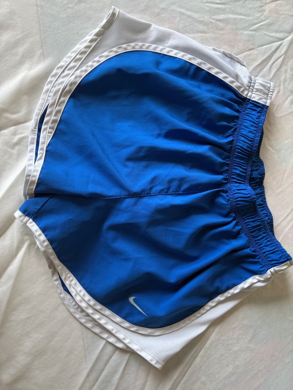 Nike Royal Blue and White Women's Running Shorts size medium